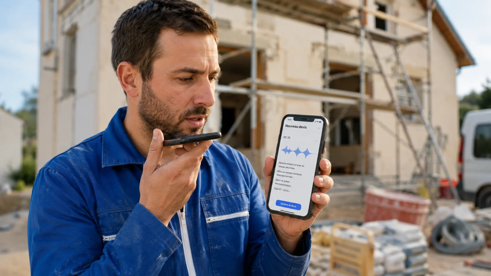 Artisan : créez un devis professionnel en moins de 3 minutes depuis votre chantier (sans stylo ni ordinateur)